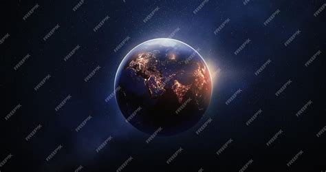 Premium Photo | World global planet of night earth globe map or ...