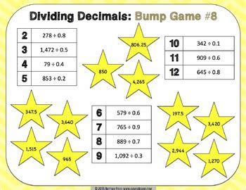 Dividing Decimals Games: 10 Multi-Level Bump Games for Decimal Division