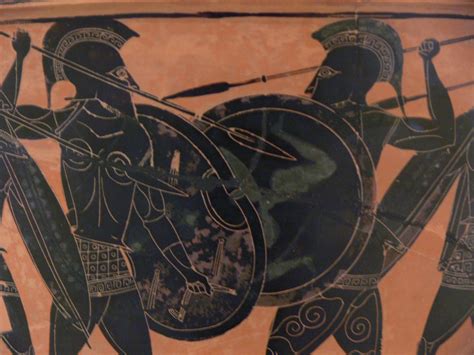 File:Hoplite fight from Athens Museum.jpg