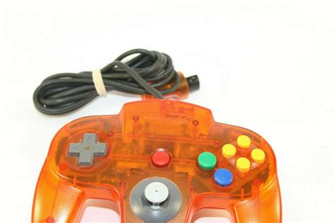 Like New Genuine Clear Fire Orange Nintendo 64 N64 Controller – 9/10 ...