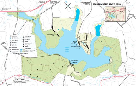 Marsh Creek State Park map - Downingtown PA 19335-1898 • mappery