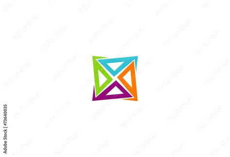 circle square color vector logo Stock Vector | Adobe Stock