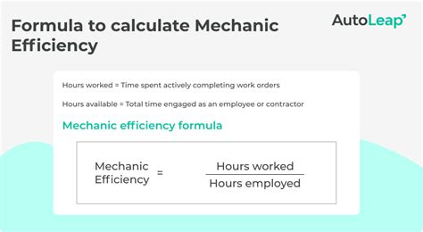 How To Calculate Mechanic Efficiency