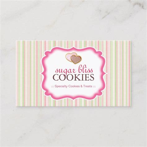 Whimsical Cookies Business Cards | Zazzle | Cookie business, Bakery ...