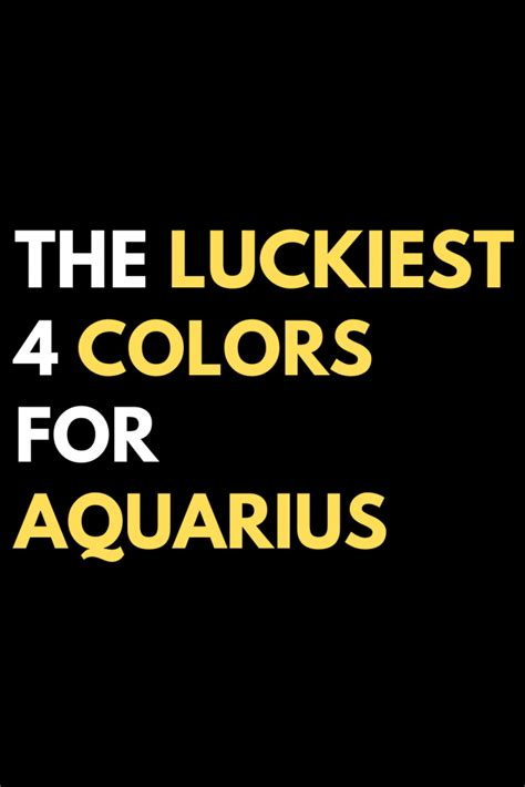 The luckiest 4 colors for Aquarius | zodiac Signs ~ Astrology