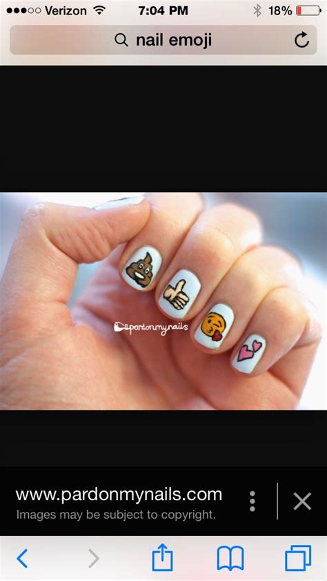 Super cute emoji nails | Emoji nails, Nails, Cute nails