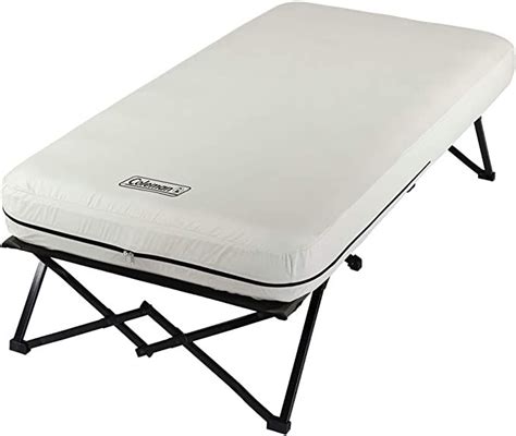 Amazon.com : Coleman Twin Airbed Folding Cot with Side Table and 4D Battery Pump : Camping Air ...