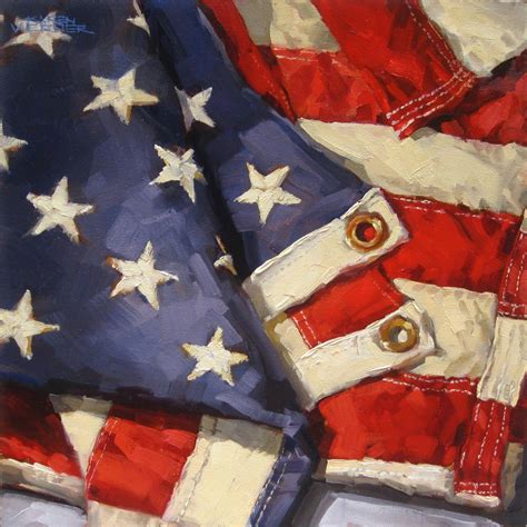 Karen Werner Fine Art: Stars & Stripes -an American Flag oil painting