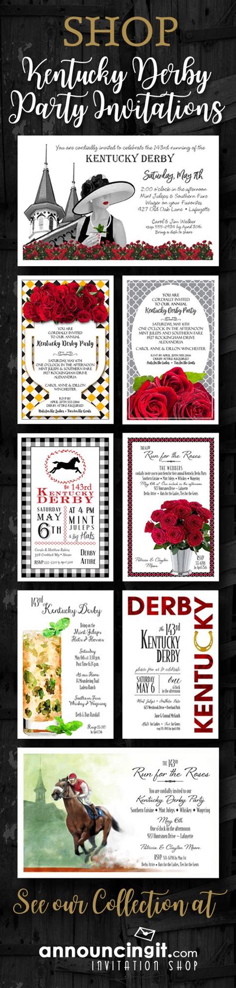 Kentucky Derby Party Invitations your guests will love! Also fabulous f… | Kentucky derby party ...