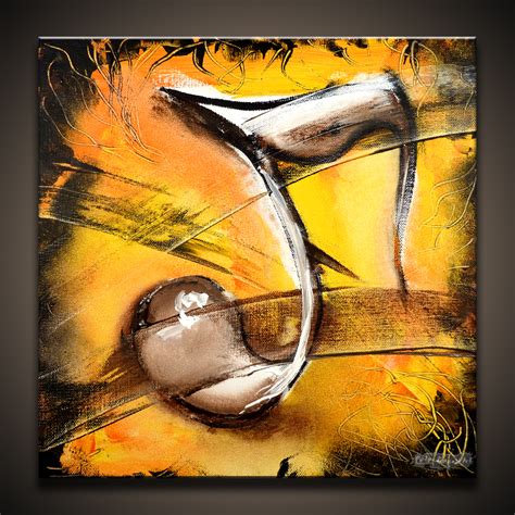 Easy Painting Techniques by Peter Dranitsin: Music abstract painting of a music note, "Rhyme ...