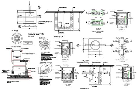 2d Water Storage Tank Design Layout Pluming Construction Block CAD File ...