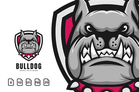 Bulldog Mascot Logo Graphic by maxs_graphic · Creative Fabrica