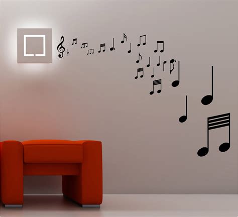 STUNNING MUSICAL NOTES wall art quote sticker vinyl MUSIC LOUNGE BEDROOM | eBay