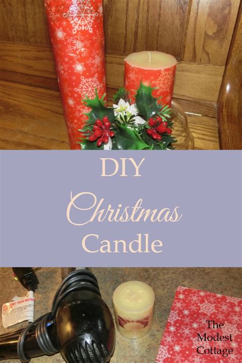 DIY Christmas Candle - The Modest Cottage