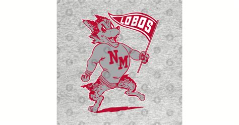 Vintage Looking UNM Lobos Mascot - New Mexico - Long Sleeve T-Shirt | TeePublic