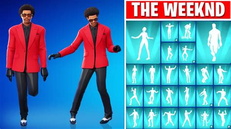 Fortnite - THE WEEKND Skin Showcase With All Icon Series Emotes! - YouTube