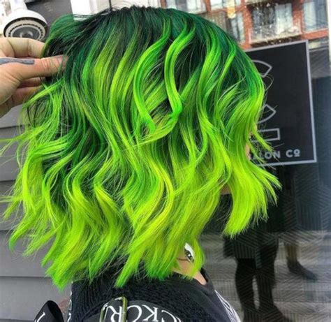 The Most Beautiful Neon Hair Colors to Try Summer | Fashionisers© | Neon hair color, Neon green ...