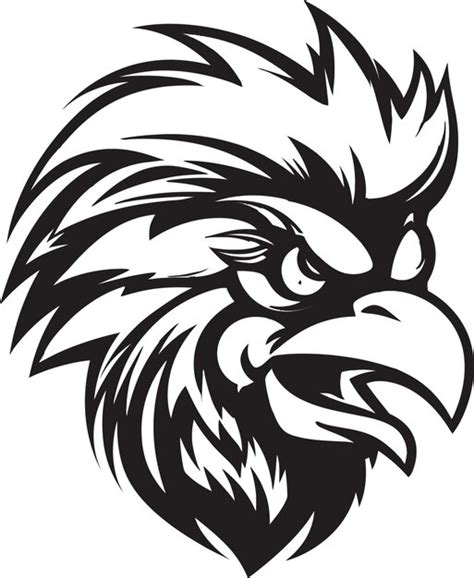 Premium Vector | Black rooster symbol with contemporary styling rooster emblem in elegant design