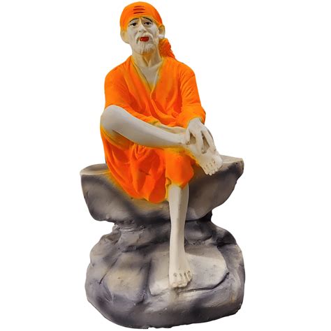 Sai Baba Marble Statue Murti Figurine H- 11 cm - DECORIFY