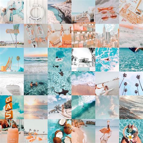 80 Beachy Aesthetic Photo Wall Collage digital Download - Etsy UK