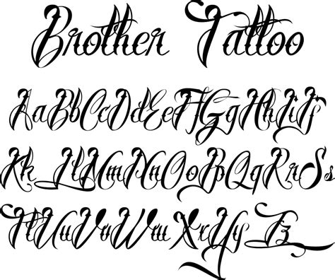 91 Geschwungene Schrift Tattoo