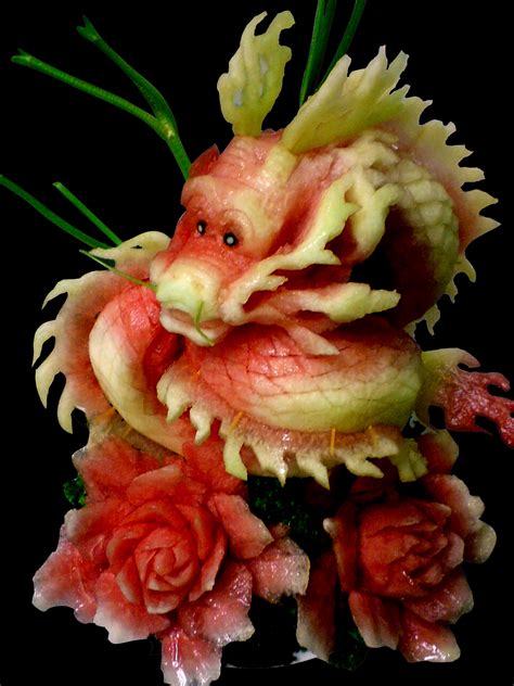 Fruit Carving Dragon by carvingnations on DeviantArt