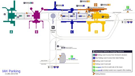 Houston airport Parking Map | IAH | George Bush Airport