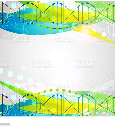 Science Template Banner With A Dna Molecules Stock Illustration ...