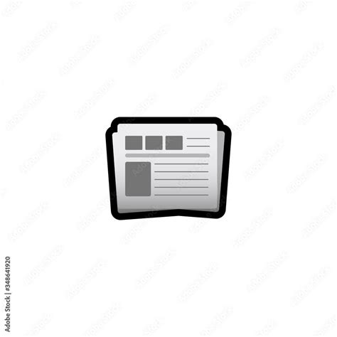 Newspaper Vector Icon. News Isolated Emoji, Emoticon Illustration Stock Vector | Adobe Stock