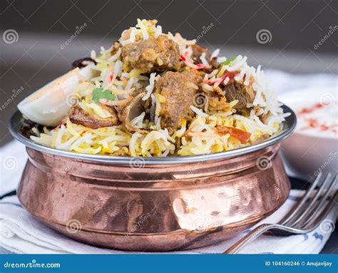 Lamb Biryani stock photo. Image of burmese, coriander - 104160246