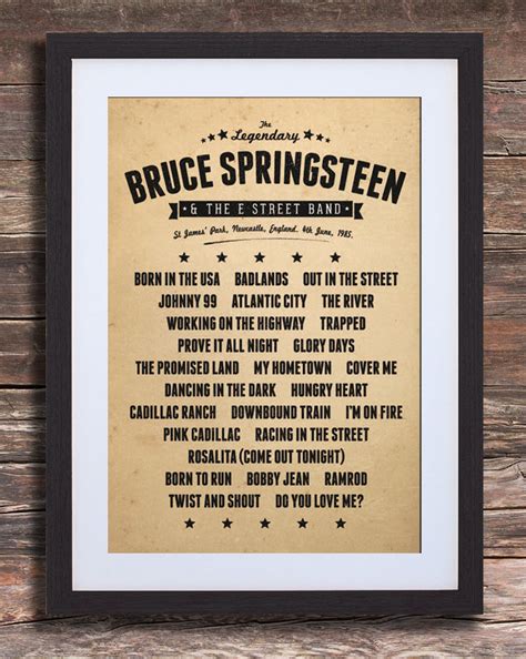 Bruce Springsteen Concert Setlist DIGITAL FILE Printable - Etsy