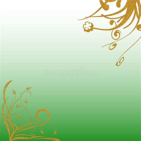 Shaded Green Background Gold Patterns Stock Illustration - Illustration of scroll, creative: 8061583