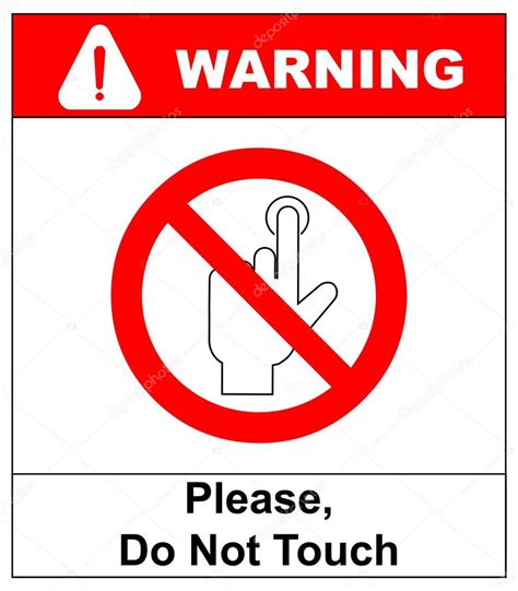 Do Not Touch, sticker. Vector warning banner no touchscreen, — Stock Vector © Merly69 #126209542