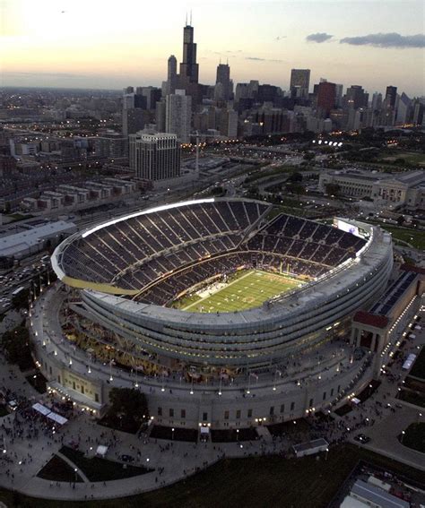 Chicago’s renovated Soldier Field stadium is shown before the Bears ...