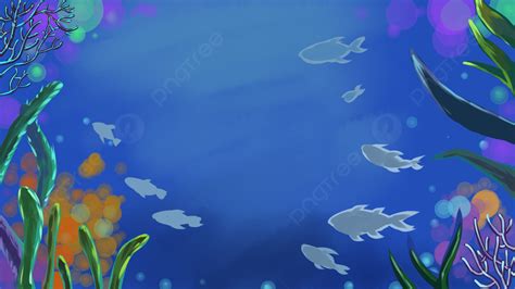 Gambar Latar BelakangKelompok Ikan Laut Dalam Mendiami Latar Belakang Biru, Laut Dalam, Ikan ...