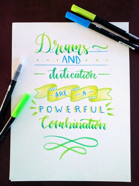 Simple Brush Pen Calligraphy Quotes - There are three simple steps to ...