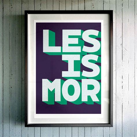 'Less Is More' Fine Art Giclée Print By Muro Buro | notonthehighstreet.com