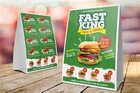 Free-Fast-Food-Menu-Table-Tent-Template-PSD - Graphic Google - Tasty ...