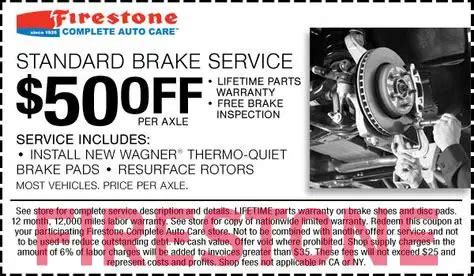 Valid Firestone Brake Service Coupons 2025 - Up to 50% Off Instantly