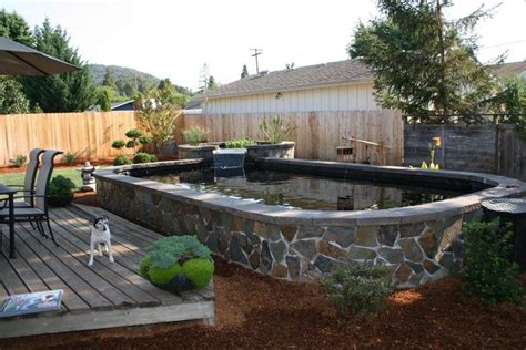 Image result for raised koi pond design | Koi pond design, Koi pond backyard, Koi pond