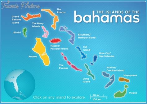 Bahamas Map - TravelsFinders.Com