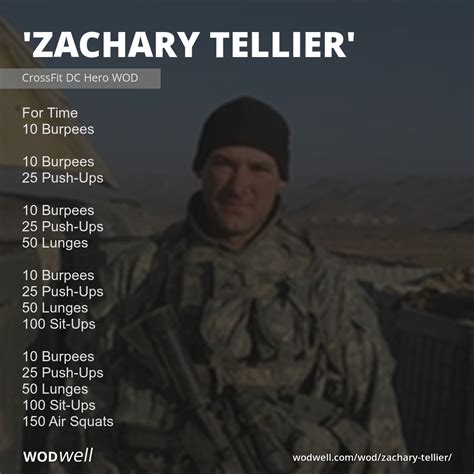 "Zachary Tellier" Workout, CrossFit DC Hero WOD | WODwell