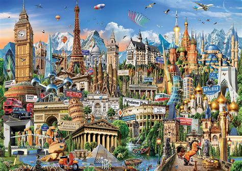 2000PCS. PUZZLE EUROPE LANDMARKS - Jumairah Toys