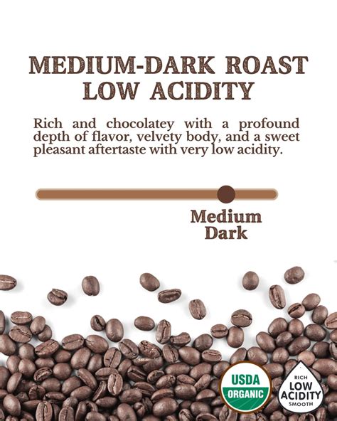 Subtle Earth Organic Coffee - Medium-Dark Roast - Whole Bean Coffee - 100% Arabica Beans - Low ...