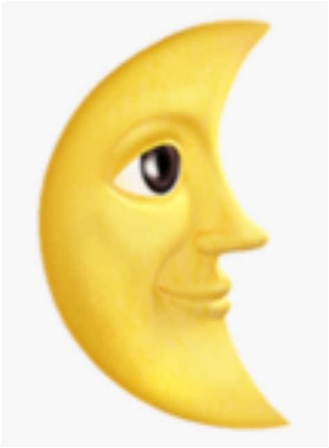 Moon Emoji Text - Moon Emoji Png, Transparent Png - kindpng