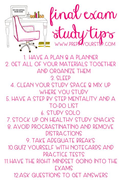 Prep In Your Step: Final Exam Study Tips