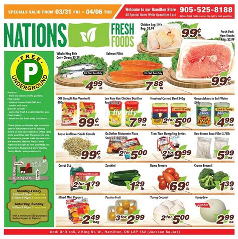 Nations Fresh Foods (Hamilton) Flyer March 31 to April 6 Canada