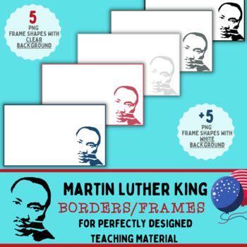 Martin Luther King Jr. Clip Art Borders Backgrounds Shape Frames MLK Jr ...