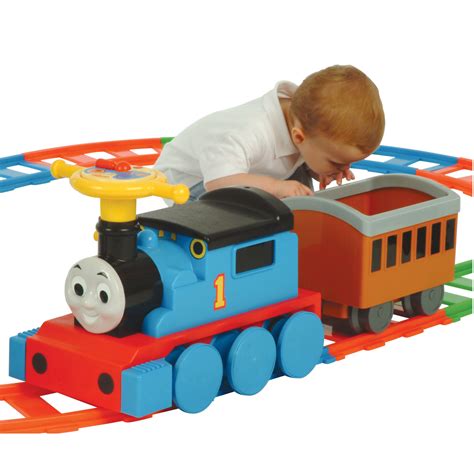 THOMAS & FRIENDS BATTERY OPERATED RIDE ON AND 22 PIECE TRACK KIDS TRAIN TOY SET | eBay