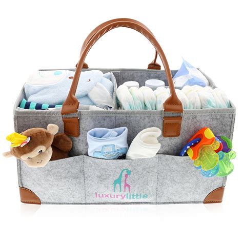 luxury little Extra Large Baby Diaper Caddy Organizer, Portable Car Caddy, Changing Table ...